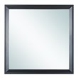 Maklaine Transitional Engineered Wood Frame Mirror in Black Finish