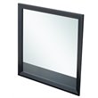 Maklaine Transitional Engineered Wood Frame Mirror in Black Finish