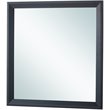 Maklaine Transitional Engineered Wood Frame Mirror in Black Finish
