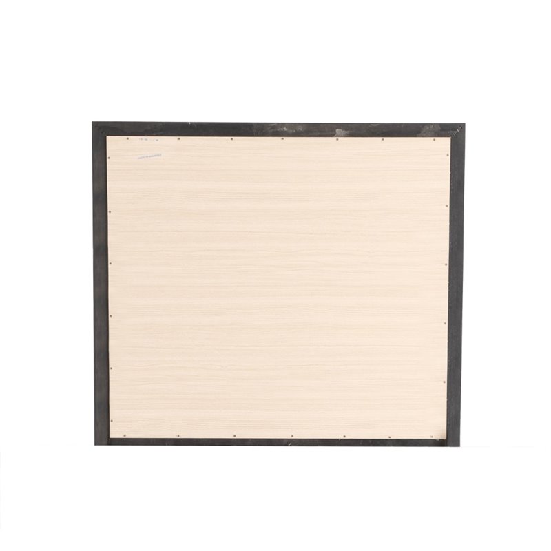 Maklaine Contemporary Engineered Wood Frame Mirror in Black Finish