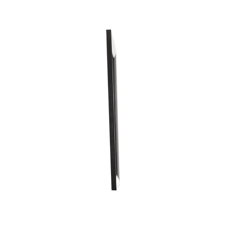 Maklaine Contemporary Engineered Wood Frame Mirror in Black Finish