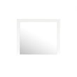 Maklaine Contemporary Engineered Wood Frame Mirror in White Finish
