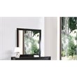 Maklaine Transitional Engineered Wood Frame Mirror in Black Finish
