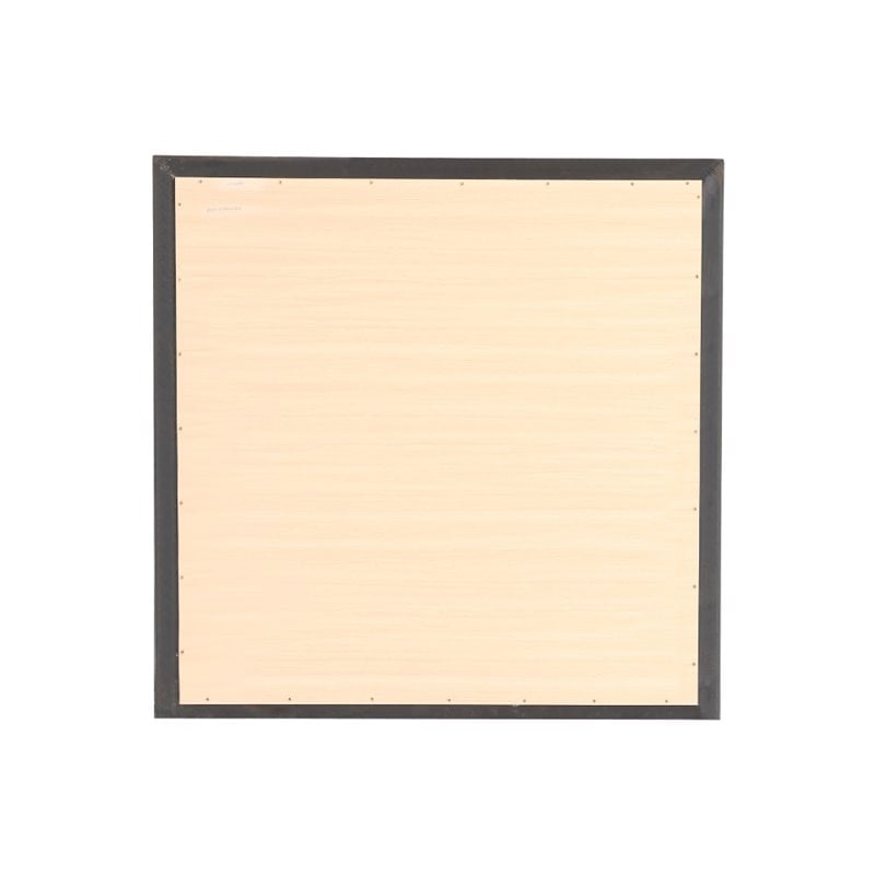 Maklaine Transitional Engineered Wood Frame Mirror in Black Finish