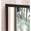 Maklaine Transitional Engineered Wood Frame Mirror in Black Finish