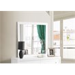 Maklaine Transitional Engineered Wood Frame Mirror in White Finish