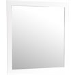 Maklaine Transitional Engineered Wood Frame Mirror in White Finish