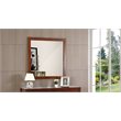 Maklaine Transitional Manufactured Wood Frame Mirror in Cherry