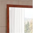 Maklaine Transitional Manufactured Wood Frame Mirror in Cherry