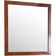 Maklaine Transitional Manufactured Wood Frame Mirror in Cherry