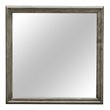 Maklaine Traditional Engineered Wood Frame Mirror in Gray Finish