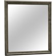Maklaine Traditional Engineered Wood Frame Mirror in Gray Finish