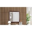 Maklaine Traditional Engineered Wood Frame Mirror in Cappuccino