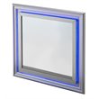 Maklaine Transitional Engineered Wood Frame Mirror in Silver Champagne