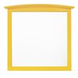 Maklaine Contemporary Engineered Wood Frame Mirror in Yellow