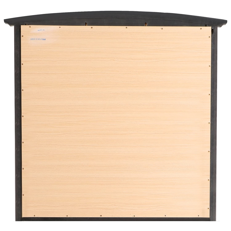 Maklaine Contemporary Engineered Wood Frame Mirror in Pink Finish