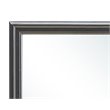 Maklaine Transitional Engineered Wood Frame Mirror in Metalic Black