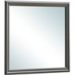 Maklaine Transitional Engineered Wood Frame Mirror in Metalic Black