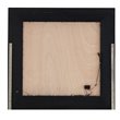 Maklaine Transitional Engineered Wood Frame Mirror in Charcoal