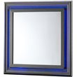 Maklaine Transitional Engineered Wood Frame Mirror in Charcoal