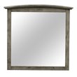 Maklaine Contemporary Engineered Wood Frame Mirror in Gray Finish