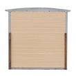 Maklaine Contemporary Engineered Wood Frame Mirror in Gray Finish
