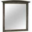 Maklaine Contemporary Engineered Wood Frame Mirror in Gray Finish