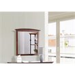 Maklaine Contemporary Engineered Wood Frame Mirror in Cappuccino