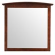 Maklaine Contemporary Engineered Wood Frame Mirror in Cappuccino