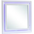 Maklaine Transitional Engineered Wood Frame Mirror in Pearl White