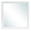 Maklaine Transitional Engineered Wood Frame Mirror in Pearl White
