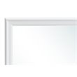 Maklaine Transitional Engineered Wood Frame Mirror in Pearl White