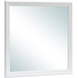 Maklaine Transitional Engineered Wood Frame Mirror in Pearl White