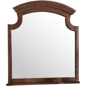 Maklaine Traditional Engineered Wood Frame Mirror in Cappuccino
