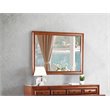 Maklaine Transitional Manufactured Wood Frame Mirror in Oak Stain