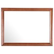 Maklaine Transitional Manufactured Wood Frame Mirror in Oak Stain