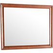 Maklaine Transitional Manufactured Wood Frame Mirror in Oak Stain