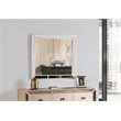 Maklaine Contemporary Engineered Wood Frame Mirror in Pearl Finish