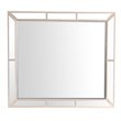 Maklaine Contemporary Engineered Wood Frame Mirror in Pearl Finish