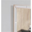 Maklaine Contemporary Engineered Wood Frame Mirror in Pearl Finish