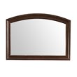 Maklaine Transitional Engineered Wood Frame Mirror in Cappuccino