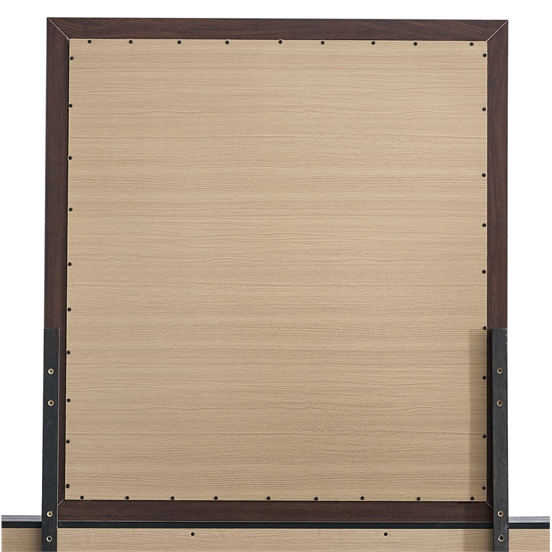 Maklaine Contemporary Wood Frame Mirror in Bold Black Finish