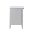 Maklaine Transitional Wood Frame 3 Drawer Nightstand in White