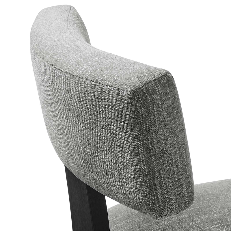Maklaine Dining Chairs - Set of 2 in Heathered Weave Gray Black