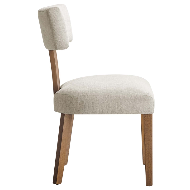 Maklaine Dining Chairs - Set of 2 in Heathered Weave Ivory Deep Brown