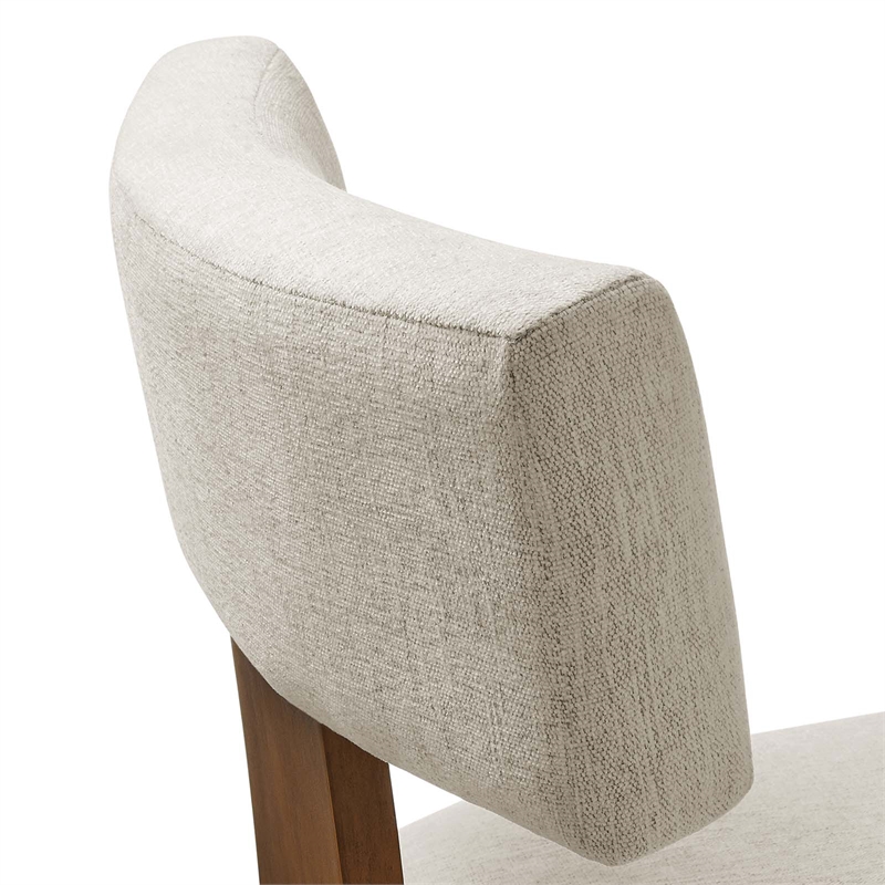 Maklaine Dining Chairs - Set of 2 in Heathered Weave Ivory Deep Brown