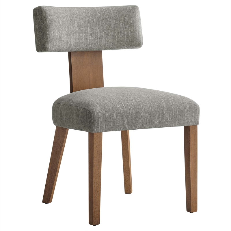 Maklaine Dining Chairs - Set of 2 in Heathered Weave Wheat Deep Brown