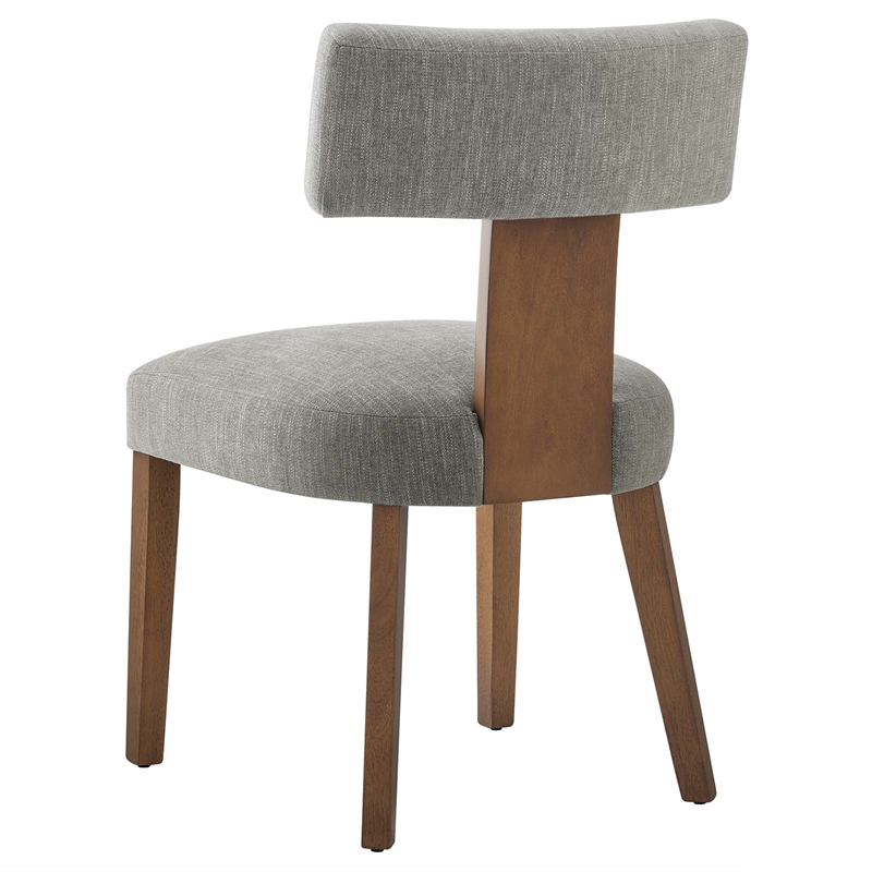 Maklaine Dining Chairs - Set of 2 in Heathered Weave Wheat Deep Brown