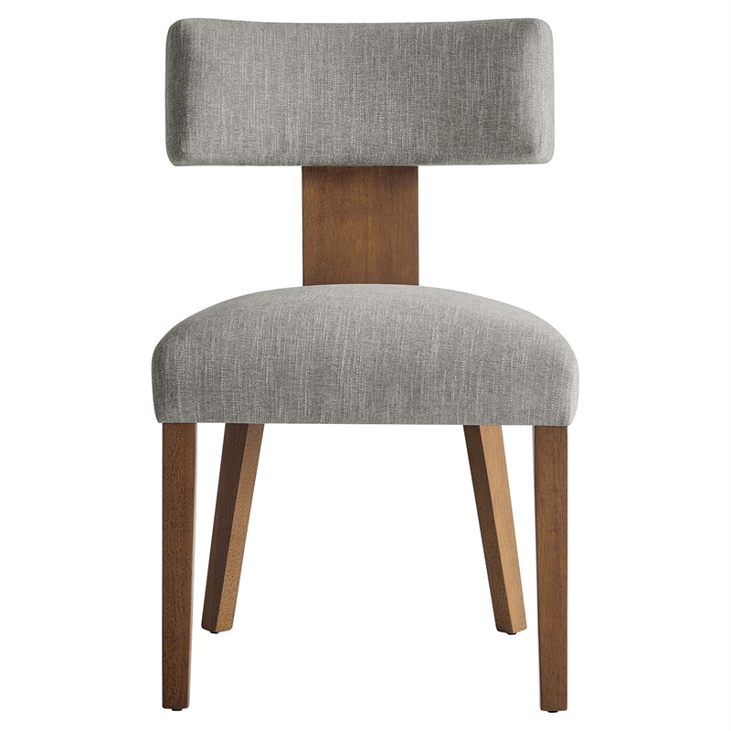 Maklaine Dining Chairs - Set of 2 in Heathered Weave Wheat Deep Brown