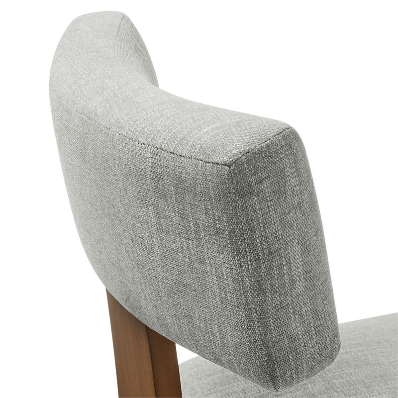 Maklaine Dining Chairs - Set of 2 in Heathered Weave Wheat Deep Brown